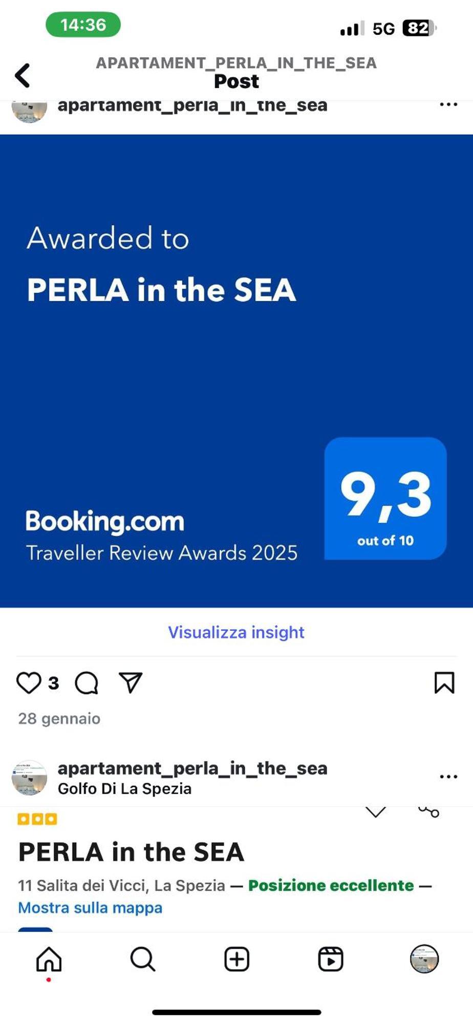Ferienwohnung Perla In The Sea La Spezia Exterior foto